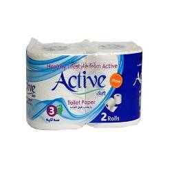 اکتیو دستمال توالت 2قلو 4لایه